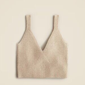 J. Crew Cashmere-Blend Cropped Sweater-Tank L